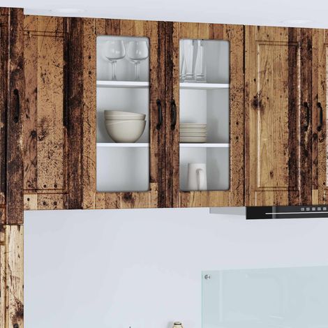 Armoire de cuisine avec étagère-Meuble de cuisine-Armoire de rangement Bois ancien 80 x 31 x 80 cm 278981 (1/5)