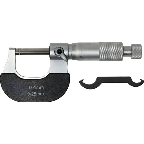 Micromètre extérieur analogique avec une plage de mesure de 0 à 25 mm résolution 0,01 mm MIB 87499100