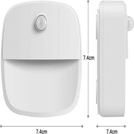 Night Light - Motion Sensor - Wireless - Battery Operated - LED - For Cabinet Stair Hallway Bathroom - 3 Pack (1/4)