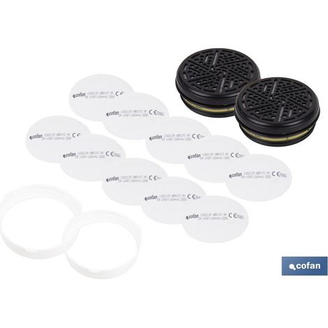 Set de Filtres Combinés 2 Uds. A1B1E1K1 + 10 Prefiltres P2 NR