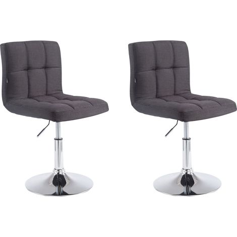 Set De 2 Taburetes Lounger Palma V2 En Tela Negro (1/5)