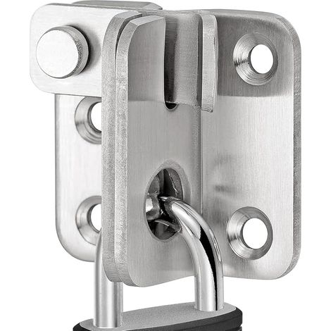 Acier Inoxydable Loquet Coulissante Serrure Volet Loquet Porte Verrou Portail pour abri de jardin, salle de bain, garage, fenêtre, ouverture à gauche Ouverture gauche Argenté L (1/5)