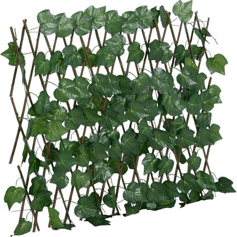 Rankgitter mit Künstlichem Weinlaub Erweiterbar Grün 190x60 cm