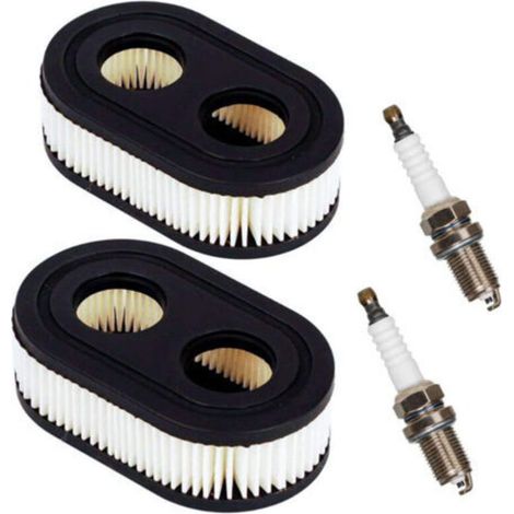 Filtre à huile ou air pour moteur thermiquePièces de moteur Filtre à air de tondeuse à gazon avec 2 bougies d'allumage (1/5)