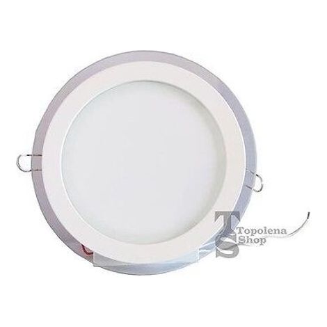PANNELLO FARETTO LED 6 W AD INCASSO A MOLLA LUMINOSO TONDO 6W BORDO VETRO