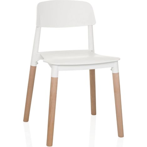 Esszimmerstuhl / Besucherstuhl SCANDI E weiß hjh LIVING (1/5)