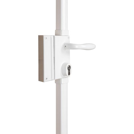 Serrure en applique multipoints 74252C, débrayable, blanc, sens gauche, fournie avec 5 clés (1/5)