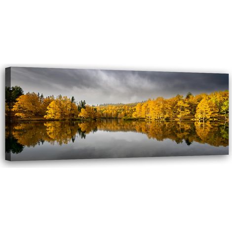 Tableau déco Forêt d'automne jaune Nature Paysage 90x30 (1/5)