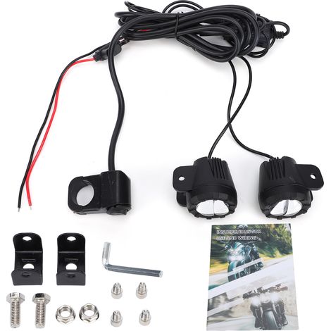 Kit Fari LED Moto Ausiliari Impermeabili IP68 30W 3000lm – Alluminio Aeronautico, Regolabili 180°/360° – Design Moderno e Robusto – Ideale per Guida Notturna e Professionisti (1/5)