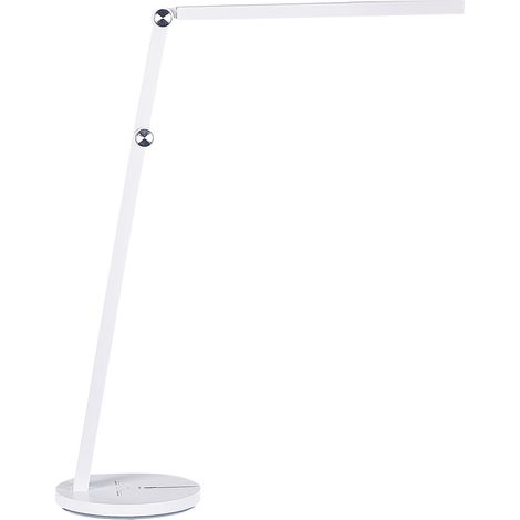 Lámpara de mesa LED blanca 48 cm material sintético interruptor táctil Dorado (1/5)