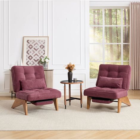 poltrona relax 127x73x90 reclinabile velluto bordeaux OKMYHOME (1/5)