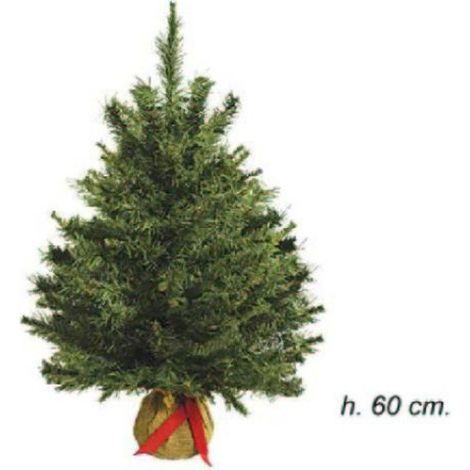 Albero pino di natale con sacco 63 rami - altezza 60 cm
