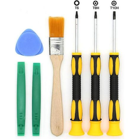 Kit de 6 tournevis Torx T6 T8 T10 H35 pour Xbox One, Xbox 360, PS3, PS4 - Outils de réparation et d'ouverture, lot de tournevis de précision (1/5)