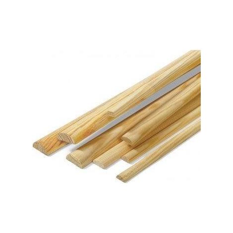 BASTONE GREZZO MEZZO TONDO PINO 10X25X2100MM