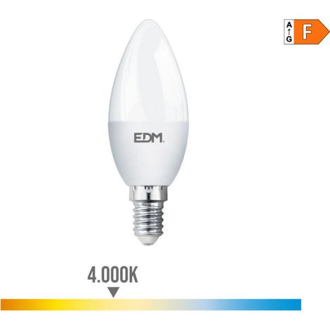Ampoule bougie LED E14 7W 600lm 4000K Lumière du jour Ø3,5x10,7cm