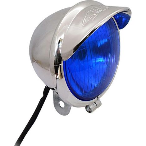 Phare avant rond de moto étanche ABS style vintage pour CM125 - Bleu (1/4)