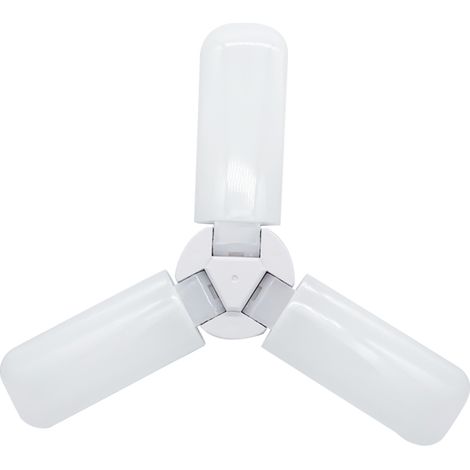 Plafonniers LED pour garage - Éclairage de garage à intensité variable, 6000 lm, 6500 K, culot E27/E26, avec 3 panneaux réglables pour garages, ateliers, intérieur, extérieur, entrepôts, éclairage com (1/5)