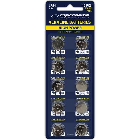 LR54 1,5 V Alkaline-Batterien 10 Stk. ESPERANZA EZB105 (1/2)