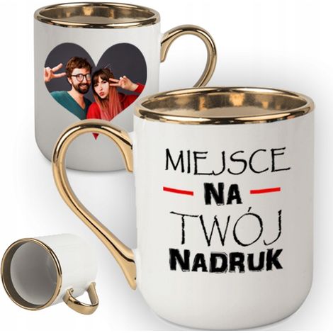 Tasse mit Ihrem Fotodruck und goldenem Henkel – Fotogeschenktassen mit Ihrem eigenen Motiv