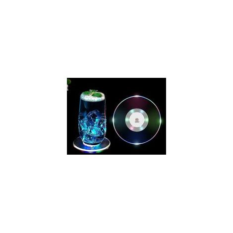 6 Pcs Led Coasters For Drinks Ultra-thin Led Coaster Light Up Coaster-Crezuo