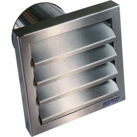 Bouche d'aération avec clapet anti-retour Wallair N31845 10 cm acier inoxydable (1/3)