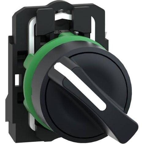 Harmony XB5 - bouton tournant manette - Ø22-2 pos fix - noir - 1F - vis étrier - XB5AD21