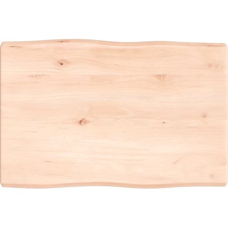 Dessus de table  Dessus de bureau  Plateau de table bois massif non traité bordure assortie