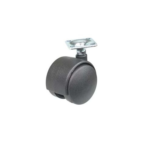 RUOTE DOPPIE IN NYLON CON PIASTRA- - ø mm.30 piastra mm.28x28 - 20 pezzi