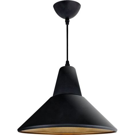 Colgante gilberto 1xe27 al.reg.xd.28cm negro/oro (1/2)