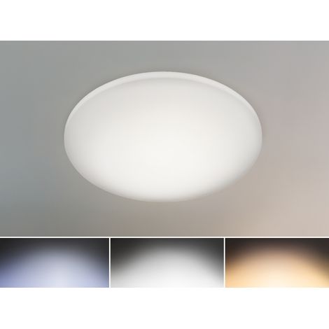 Dimmbare LED Deckenleuchte SILMA mit Fernbedienung - Feuchtraumgeeignet Ø 40cm (1/5)