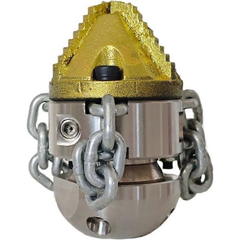 Buse de nettoyage avec élingue à corde et chaîne, buse d'égout rotative G1/2As illustrée (1/5)