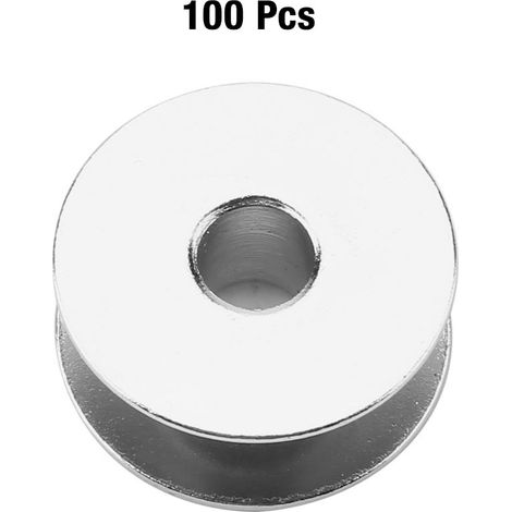 Canettes métalliques pour machines à coudre industrielles universelles, modèle 40264 sans trous, lot de 100 pièces robustes et durables