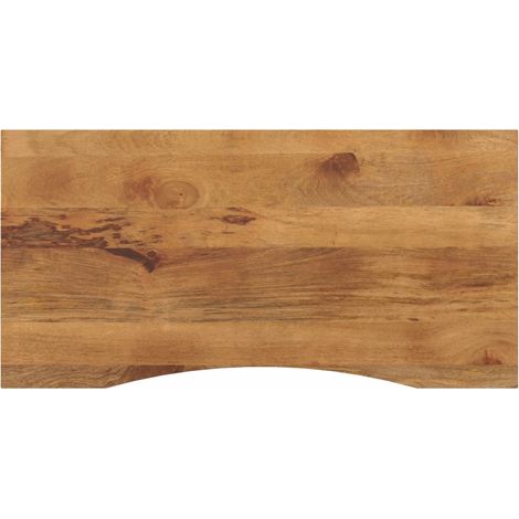 Desk Top with Curve 110x50x2.5 cm Solid Wood Rough Mango vidaXL (1/5)