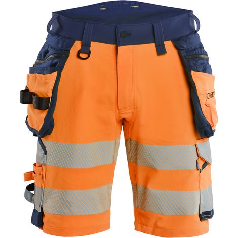 Short de travail haute visibilité stretch 4D 1120 - Orange/Marine 3XL - FR(56) - SE(C62) - Standards