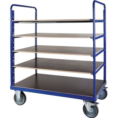 Bako Logistiksysteme Etagenwagen F600 mit 5 Ladeflächen 600kg Tragkraft 1800mm hoch 1200x800mm (1/2)