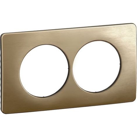 Plaque de finition Legrand cp1606 aluminium bronze satin (1/2)
