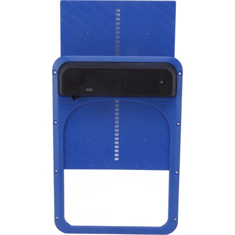 Automatische Hühnerstalltür, solarbetrieben, sichere Hühnerstalltür mit Lichtsensor, blau (1/5)