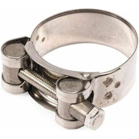 Collier de tuyau d'échappement, Collier d'échappement de moto Universal Duty en acier inoxydable Turbo Collier de serrage de bande d'échappement Silencieux Pinces d'échappement à bande étroite (1/5)