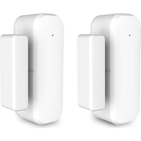 2 coppie di sensori intelligenti per porte, allarme con sensore WiFi per porte e finestre, sensore di contatto per la sicurezza domestica, domotica (1/2)