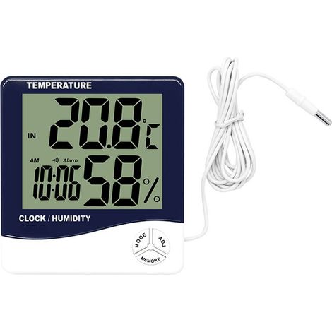 Stazione meteo HTC-2, termo-igrometro, piscina interna/esterna, display LCD retroilluminato, orologio con sveglia, calendario, promemoria, pianificazione, memoria min/max (1/5)