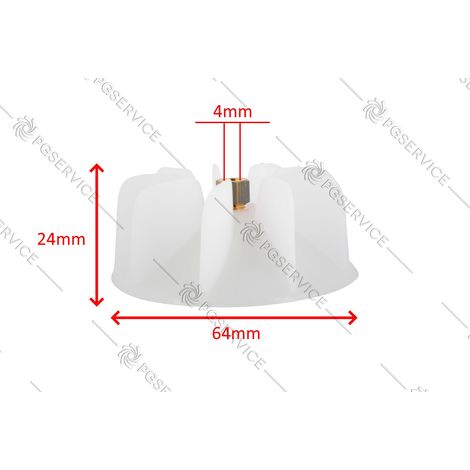 Gammapiù Elmot ventola 64mm perno 4mm 24mm phon asciugacapelli GHD Helios HE001 (1/2)