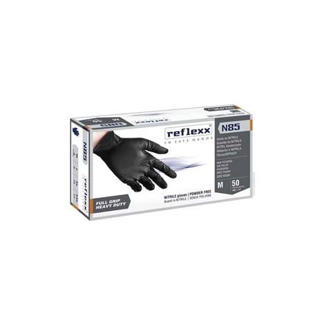 GUANTO IN NITRILE GRIP 3D GR.8,4 SENZA POLVERE NERO- - tg.M in conf. da 50 pz. - 2 pezzi