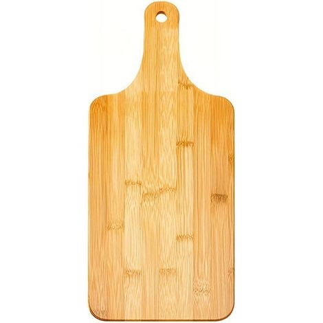 Planche à Découper en Bambou - 27 x 15 x 1,4 cm - Pour Pizza Légumes Viande Fromage - Planche de Cuisine et Service - 1 Pièce (1/3)
