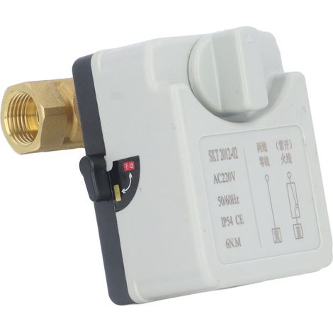 Vanne à bille motorisée à 2 fils, en laiton résistant à l'usure, IP54, AC220V, pour eau froide et chaude, solution à 50 % de glycol, DN15 (1/5)