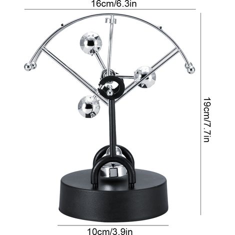 Halbkugelförmiges, drehbares Gerät, Perpetuum Mobile, Schreibtischdeko, Bürodekoration, Physik, Wissenschaft, Kunst, Spielzeug (1/4)