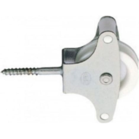 FPLUS polea rod.plast.c/tirafondo , Polea tendedero plastico con tornillo tirafondo.