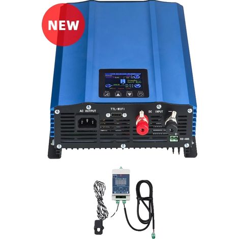 Inversor conectado a la red, gestión eficiente de la energía, modos de potencia versátiles, batería de 1200 W-48 V, CA 180-260 V (1/2)