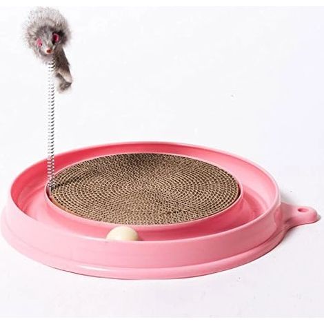 Jouet interactif révolutionnaire pour chat, griffoir résistant pour des heures de divertissement, circuit à billes pour la stimulation mentale et la protection des meubles (1/5)