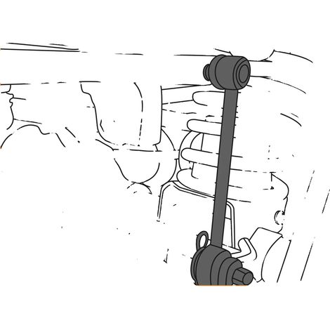 Stabilisateur de lien de chute, Matériau en acier, Longueur 39,1 cm, Largeur 9,8 cm, Hauteur 8 cm, Poids 1,05 kg (1/5)