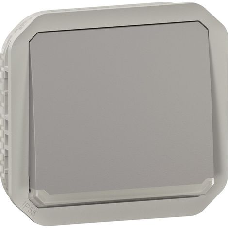 Wissel Drukknop Met Verlichting Grijs Compo Legrand LEG069536L (1/2)
